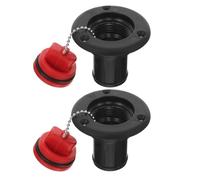 Anneome Lot De 2 Couvercles De Réservoir D'Essence pour Bateau en Plastique avec Aération Bouchon De Remplissage Et Bouchon À Vis pour Réservoir D'Essence De Bateau Ou De