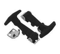 Anneome Lot de 2 Loquets T en Acier Inoxydable Caoutchouc Élastique, Amortisseur de Vibrations, Poignée Ergonomique, Verrouillage Sécurisé pour Boîte à Outils, Glacière et Capot