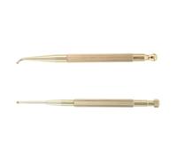 Anneome Lot de 2 Masseur d'oreilles en laiton 12,5 cm - Stylo de sonde sans ressort, stimulation ciblée des points d'acupuncture, pour thérapie au bureau