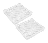 Anneome Lot de 2 paniers de congélation réutilisables empilables en maille, plateaux blancs en plastique pour fruits et viande, préparation des repas en cuisine