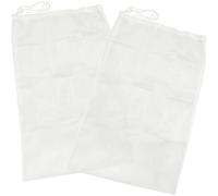 Anneome Lot de 2 Paquet à Feuilles en Nylon Blanc à Mailles Fines avec Cordon de Serrage, Filet de Piscine Léger et Résistant pour Aspirateur Piscine, Nettoyage de Feuilles, Brindilles