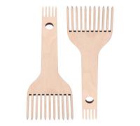Anneome Lot de 2 Peignes pour Métier à Tisser en Bois Double Extrémité Outil Portable pour Tissage DIY Dents de Précision Adapté aux Tapisseries Napperons et Tricot Accessoire