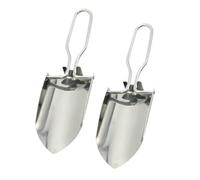 Anneome Lot de 2 Pelles de Jardin Pliantes en Acier Inoxydable Mini Kit de Plantation Léger et Compact Outil de Jardinage Manuel pour Fleurs et Plantes en Pot Usage Extérieur et