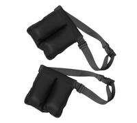 Anneome Lot de 2 Pochettes Banane Noires pour Flacons D'huile de Massage, Ceinture Réglable avec Double Compartiment, Rangement Sécurisé pour Huiles Essentielles, Accessoire