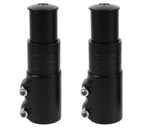Anneome Lot De 2 Rehausseurs De Potence pour Vélo De Route Adaptateurs De Guidon en Alliage D'Aluminium Rehausseurs De Guidon pour VTT Accessoires De Vélo Noirs