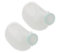 Anneome Lot de 2 Urinoirs Masculins Portables 2000Ml avec Couvercle Anti-Fuites Récipient à Urine Plastique Blanc Grand Format Urinoir de Voiture et Voyage pour Hommes et Personnes