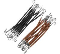 Anneome Lot de 20 Élastiques à Cheveux Crochets Cordons Élastiques Bicolores Noir et Beige Accessoires Coiffure pour Queue de Cheval Adaptés Sport Randonnée et Usage Quotidien