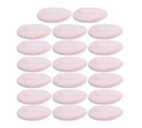 Anneome Lot de 20 Houppettes Rondes Rose en Velours et Coton Doux avec Sangle Applicateurs de Poudre Pressée 60Mm X 7Mm pour Maquillage du Visage Fixation Longue Tenue et Usage Voyage