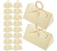 Anneome Lot de 20 Petites Boîtes à Dragées Triangulaires en Papier Couleur Dorée Format Petit Contenant de Bonbons pour Fête de Mariage et Présents de Saint-Valentin