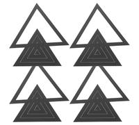 Anneome Lot de 20 Stickers Muraux Triangulaires Auto-Adhésifs en Acrylique Noir Effet Miroir Étanche Décoration Murale Moderne pour Salon Chambre Cuisine Autocollants Décoratifs