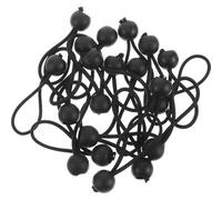 Anneome Lot de 20 Tendeurs Élastiques Noirs 4 Mm X 10 Cm avec Boules en Plastique, Cordes Élastiques Robustes pour Bâches, Tentes et Auvents, Fixation Rapide et Résistante aux