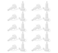 Anneome Lot de 200 Embouts Compte-Gouttes Trompette Blancs N°20 pour Flacons et Ampoules Pipettes Précises en Plastique pour Laboratoire Hôpital et Usage Personnel Distribution