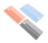 Anneome Lot de 3 Grattoirs à Peluches en Gel Souple pour Poils D'animaux, Brosses Anti-poils Réutilisables Gris, Bleu et Rose, Nettoyant pour Canapés, Vêtements et Tapis