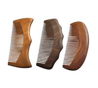 Anneome Lot de 3 Peignes à Cheveux en Bois de Santal, Antistatiques et Légers, Outil de Coiffure Pratique pour Femmes, pour Cheveux Bouclés et Fins