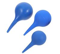 Anneome Lot de 3 Poires Auriculaires en Caoutchouc Bleu pour Succion et Retrait du Cérumen, Outil de Laboratoire Polyvalent pour Nettoyage Oreille Garçon et Filles et Adultes, Dispositif