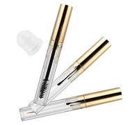 Anneome Lot de 3 Tubes Cosmétiques Transparents 4 Ml - Contenant pour Eyeliner, Tube de Mascara Brosse, Flacon à Gloss à Lèvres Ondulé - Plastique Léger et Étanche, Rechargeable, Voyage