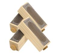 Anneome Lot de 4 Cages à Reines en Bois Naturel Faites la Main, Cage D'élevage D'abeilles Compacte et Résistante aux Intempéries, Matériel Apiculture pour Élevage et Transport Sécurisé