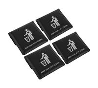 Anneome Lot de 4 Cendriers de Poche Portables Ignifuges en PP Noir, Pochette Compacte Anti-Odeur pour Voyages et Espaces Publics