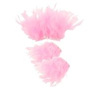 Anneome Lot de 4 Manchons D'avant-bras en Organza Rose Plumage, Légers et Décoratifs, Fausses Manches pour Nail Art, Photographie D’ongles et Accessoires Manucure Féminins