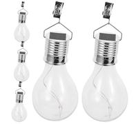 Anneome Lot de 5 Ampoules Solaires LED Suspendues Transparentes Éclairage Extérieur Étanche Lumière Chaude 2700K Lampes Solaires Jardin pour Décoration et Ambiance Festive