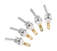 Anneome Lot de 5 Interrupteurs D'arrêt Moteur en Métal pour Tronçonneuse à Essence, Kit de Réparation Compatible Plusieurs Modèles, Coupe-circuit Fiable pour Entretien et Sécurité