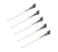 Anneome Lot de 5 Mini Brosses à Sourcils Portables Fibres Synthétiques Solide Manche en Aluminium Léger Brosse à Poils Durs Biseautée pour Maquillage Précis du Front Usage Salon et