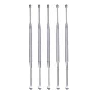 Anneome Lot de 5 Outils D’extraction du Cérumen en Acier Inoxydable, Cuillères à Oreilles Spiralées Double Embout, Bâtonnets de Nettoyage des Oreilles pour Usage Familial à Domicile, Kit