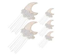 Anneome Lot De 5 Patchs Adhésifs À Paillettes Pour Réparation De Jeans Strass Auto-Adhésifs Embellissements En Cristal Franges En Strass Patchs En Cristal Pailleté Gel De Silice