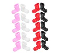 Anneome Lot de 50 Mini Autocollants De Noël en Forme De Bottes De Père Noël pour Fenêtre Figurine Miniature Décoration De GNOME De Noël Ornement De Noël pour Petit Arbre Décoration De