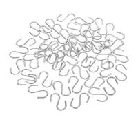 Anneome Lot de 50 Petits Crochets en Fer de S Argentés, Mini Crochets à Bijoux Coins Arrondis pour Maximiser L'espace Cuisines et Sapins de Noël