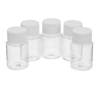Anneome Lot de 6 Flacons Plastiques Transparents 30ml avec Bouchons Étanches pour Stockage Remède et Liquides, Petite Fiole Portable Pratique pour Voyage, Mesure et Distribution