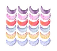 Anneome Lot de 80 Pendentifs Lune en Verre Multicolores, Breloques pour Bijoux Faits Main, Accessoires de Collier et Ornements de Bracelet pour Loisirs Créatifs, Couleur Couleur Aléatoire