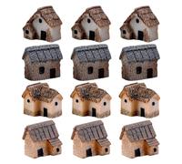 Anneome Maisons Miniatures en résine 20 pièces, Cottage Vintage décoratif, Mini Objets pour Micro aménagement, Maison de poupée et Terrarium, pour bonsaï et Mousse, patios et intérieurs
