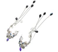 Anneome Manchettes d'oreilles enveloppantes pour femmes avec pompons, boucles d'oreilles non percées en alliage, bijoux légers et sûrs pour oreilles, parfaits pour fêtes et cadeaux à