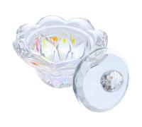 Anneome Manicure Nail Art Cup With Lid Irregular Crystal Mixing Dish For Liquid Powder Portable And Practical Beauty Tool For Salon And Home Use