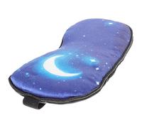 Anneome Masque de Sommeil en Soie Bleu Léger et Ajustable pour Thérapie Froid Chaleur, Aide Sommeil Confortable pour Maison et Hôtel