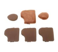 Anneome Mini Houppette Visage Extra Forme Biscuit Chocolat sans Absorption Application Précise Lot pour Maquillage Sec et Humide Format Voyage Pratique