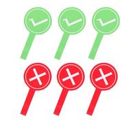 Anneome Multi-Functional Foam Answer Paddle 6Pcs Portable Teaching Supplies for Classroom Voting and Educational Games