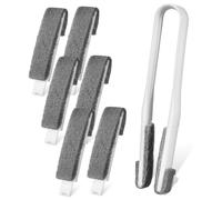Anneome Nettoyeur de Volets Double Face avec Tête Brosse Détachable Manche Long pour Nettoyage Outil et Compact pour Fenêtres et Aérateurs