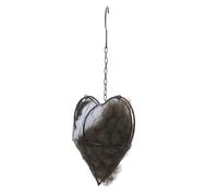 Anneome Nichoir de Cœur Fait Main, Support Extérieur pour Matériaux de Nidification D’Oiseaux, Grand Récipient Suspendu Réutilisable, Abri Jardin pour Colibris et Oiseaux Sauvages,