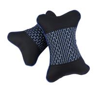 Anneome Oreiller de Cou pour Voiture en Cuir Résistant Coussin de Soutien Cervical Multifonctionnel Taille Moyenne 1 Paire Ceinture Élastique Ferme Accessoire Intérieur Auto