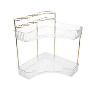 Anneome Organisateur Transparent Angle pour Salle de Bain Étagère Triangulaire Multi-Niveaux Support Brosse à Dents et Rangement Cosmétique Présentoir pour Produits de Soin et Maquillage
