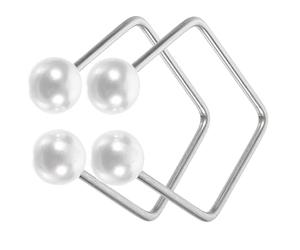 Anneome Outil D'exercice Facial Adapté à Tous Âges et Genres en Acier Inoxydable Argenté, Léger et Réutilisable, Pack de 2 Pièces pour des Fossettes Naturelles