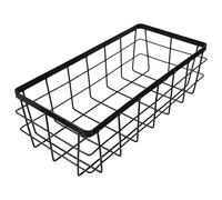 Anneome Panier De Rangement Mural En Métal Rectangulaire, Noir, Fer, Support Mural Pour Salle De Bain, Dentifrice, Brosses À Dents Et Articles De