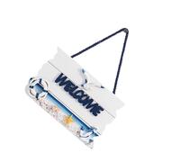 Anneome Panneau de Bienvenue en Bois Style Méditerranéen, Décoration Murale Créative pour Porche Avant ou Maison Bord du Lac