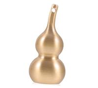 Anneome Pendentif Laiton Forme de Gourde avec Corde Tressée Grand Modèle Laiton Massif Poli pour Clés de Voiture et Décoration Intérieure de