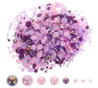 Anneome Perles pour Ongles en Abs 60g, Design Plat pour Projets de Bricolage, Accessoires de Manucure et Colorés, pour Décorations D'ongles et Loisirs Créatifs