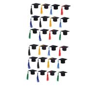 Anneome Pièces Mini Chapeau de Docteur Mini-vin Mini-Chapeau Accessoires Graduation Cap Bebe décorations de Derby de Graduation de Bouteille de vin Tissu Non