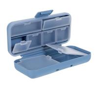 Anneome Pilulier Portable Grand Format Bleu Organisateur de Compartimenté Boîte Étanche PP pour Usage Quotidien et Voyage