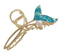 Anneome Pince Queue de Poisson Alliage Large Pince Griffe Antidérapante pour Cheveux Accessoire Coiffure Élégant pour Femmes et Filles